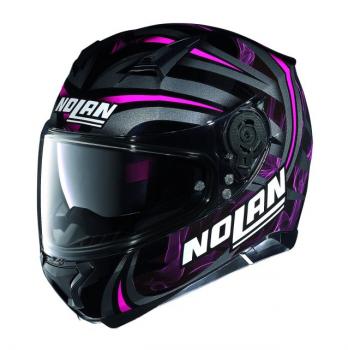 Nolan N87 LEDLIGHT schwarz-pink